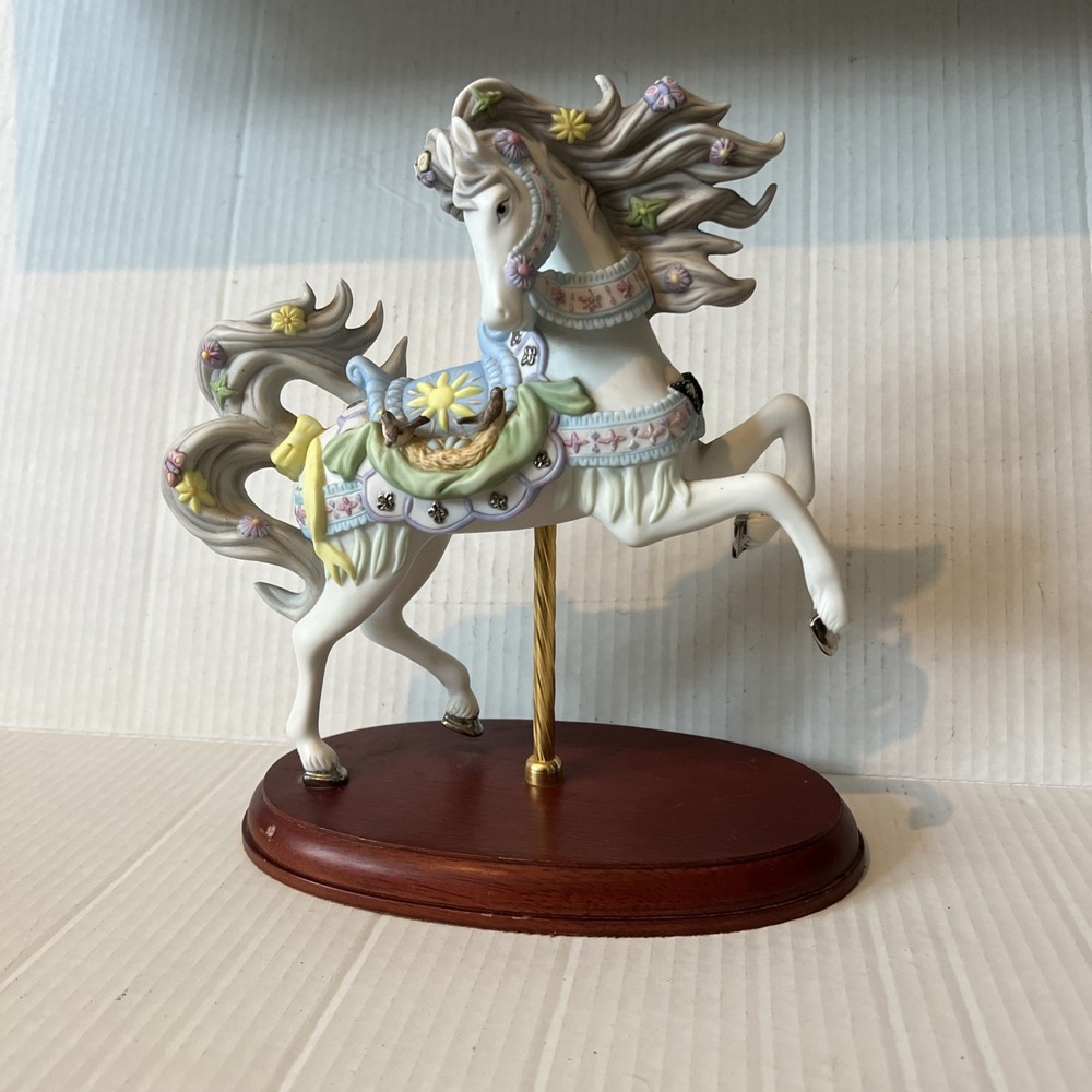 Lenox Springtime Carousel Animals Horse 2001 Porcelain Figurine Thailand